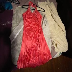 Coral prom dress